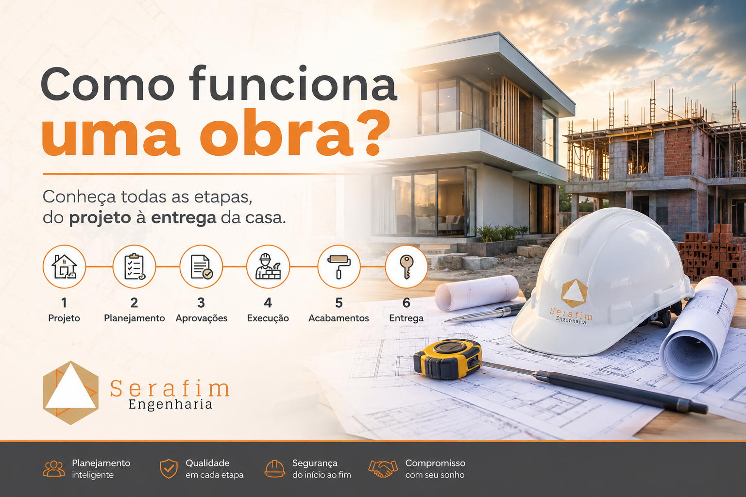 Como funciona uma obra? Conheça todas as etapas, do projeto à entrega da casa